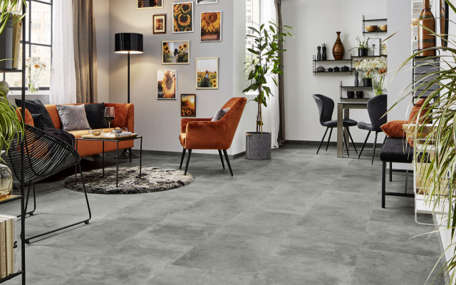 Shell stone grey - KWG Antigua Stone HDF uniclic | Fertigfußboden