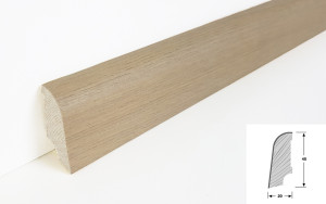Eiche Lightwhite geölt - Thede & Witte Standard Sockelleiste edelfurniert Eiche Lightwhite geölt - Thede & Witte Standard Sockelleiste edelfurniert