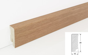 Eiche geölt - Thede & Witte Cube Sockelleiste edelfurniert Eiche geölt - Thede & Witte Cube Sockelleiste edelfurniert
