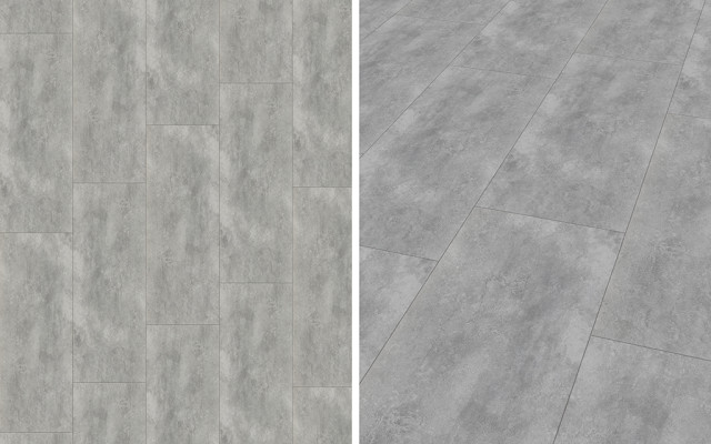 Cement grey gefast - KWG Antigua Stone HDF uniclic | Fertigfußboden